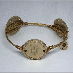 BOURBON AND BOWTIES SIGNATURE COIN GOLD TONE BRACELET